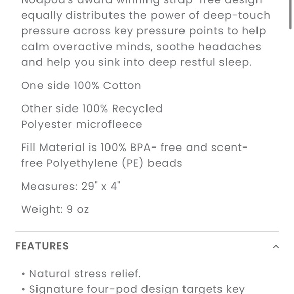 Nodpod Green Weighted Eye Blanket - Picture 6 of 6